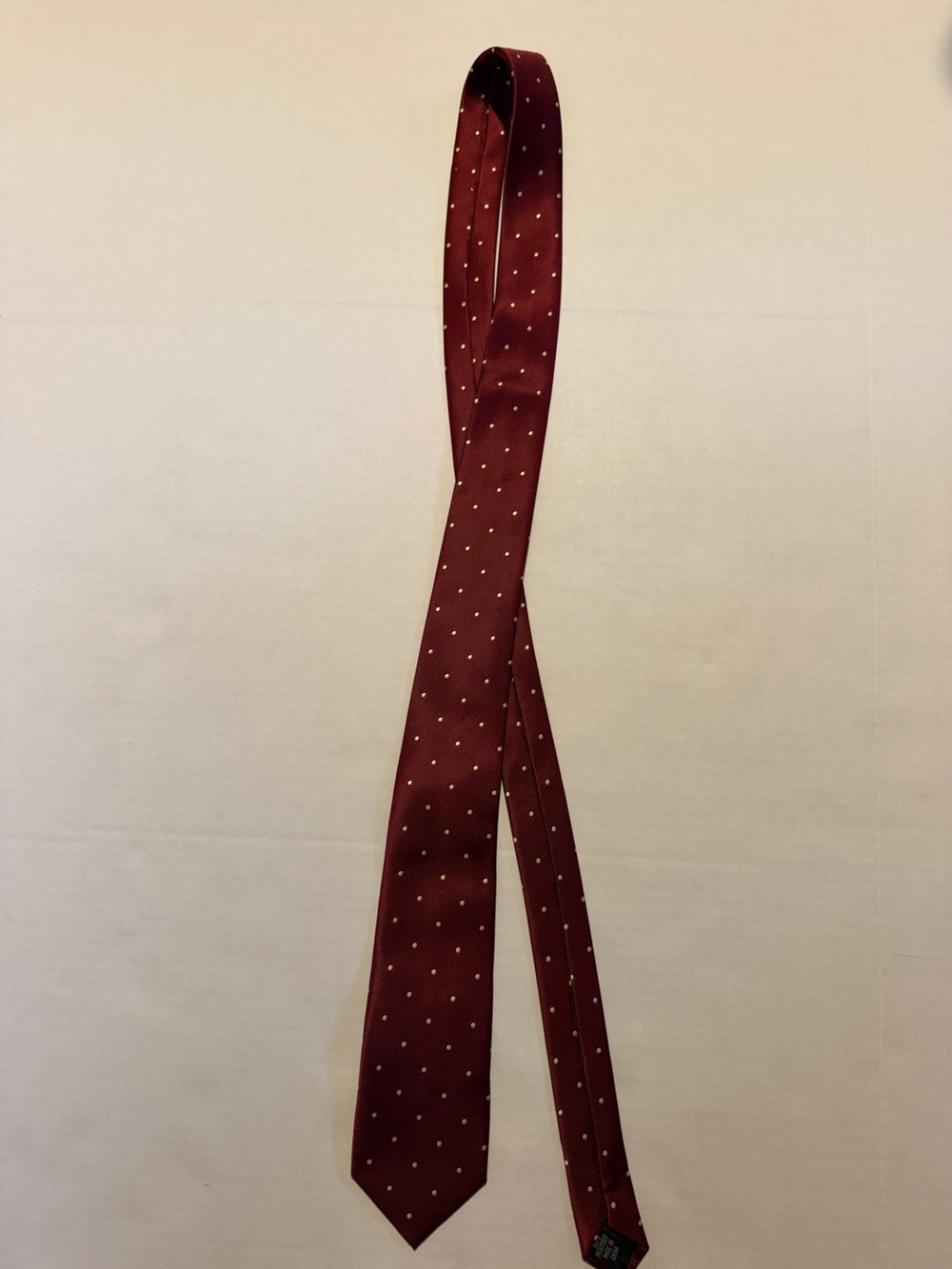 Men's Burgundy Micro Dot Tie - Polished Dress Accessory